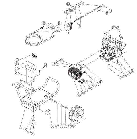 JP-3003-0MIB (sn:10173073-99999999) Frame Assembly Parts by Mi-T-M