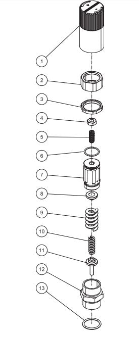 JP-3003-2MHB/2MRB/2MVB (sn:0-99999999) Unloader Assembly Parts by MI-T-M