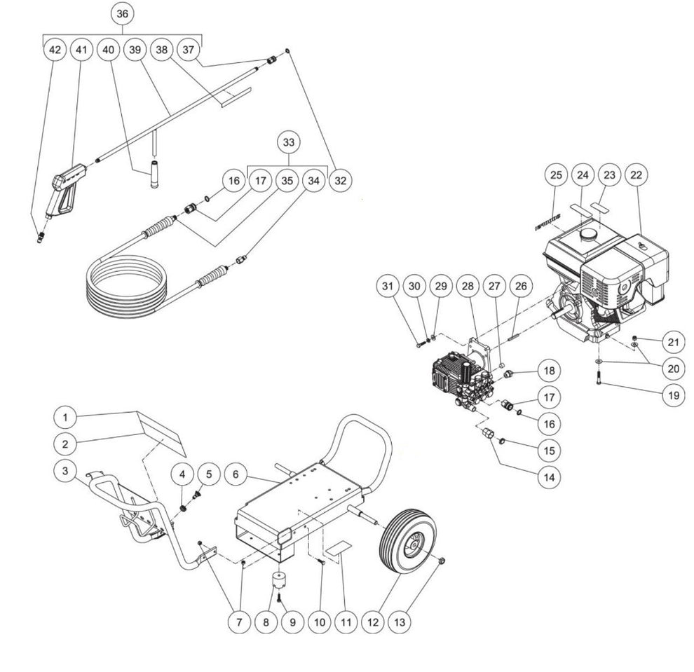 JP-4004-1MHB (sn:10534500-10741768) Frame Assembly Parts by MI-T-M