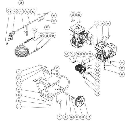 JP-3004-0MVB (sn:10182700-99999999) Frame Assembly Parts By MI-T-M