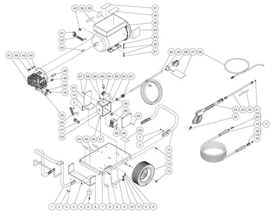 JP-3004-2ME1 (sn:0-99999999) Frame Assembly Parts By MI-T-M