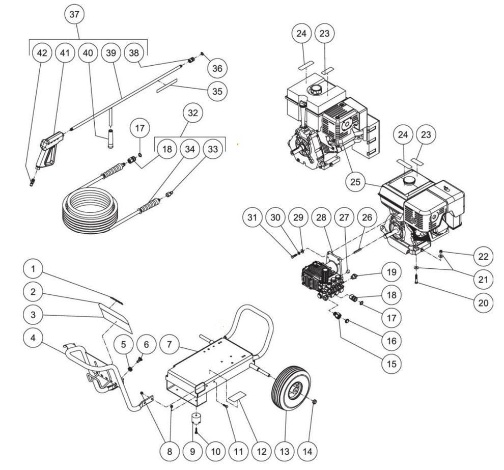 JP-3504-0MRB (sn:0-10176595) Frame Assembly Parts By MI-T-M