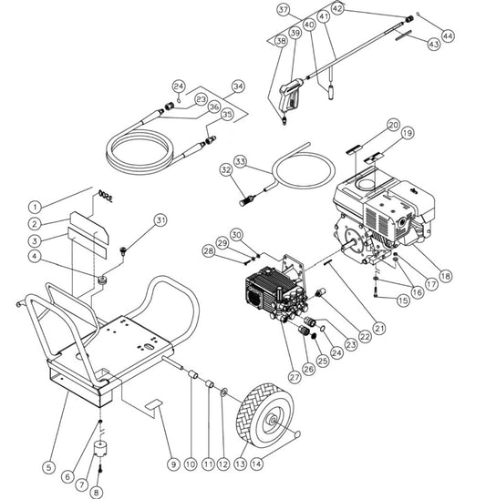 JP-3504-0MHB (sn:10070001-10176595) Frame Assembly Parts By MI-T-M