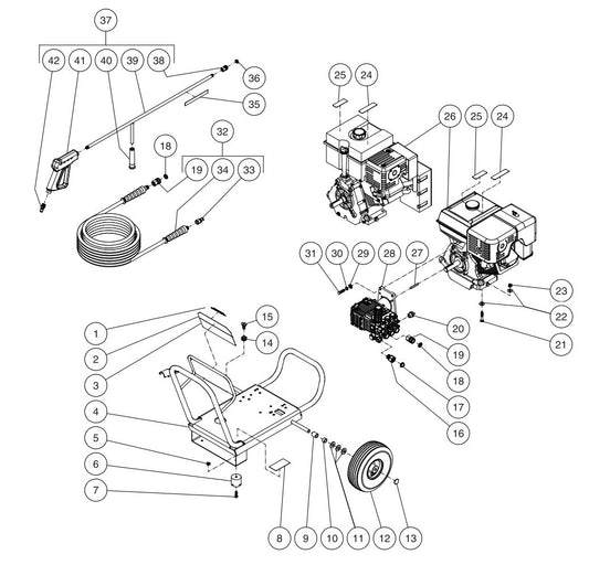 P-4003-0MHB/0MVB  (sn:0-99999999) Frame Assembly Parts by MI-T-M
