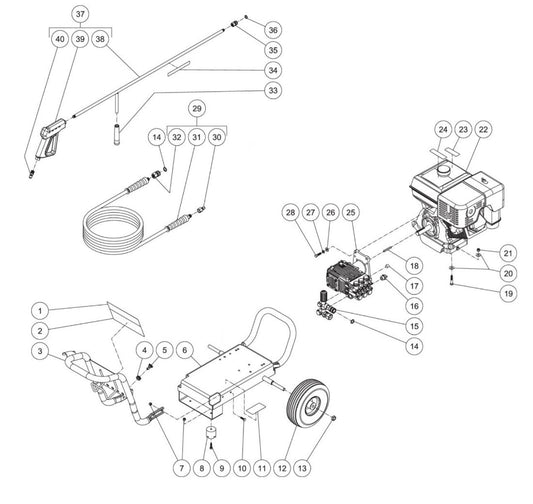 JP-4004-3MHB/3MSB (sn:0-10817968) Frame Assembly Parts by MI-T-M
