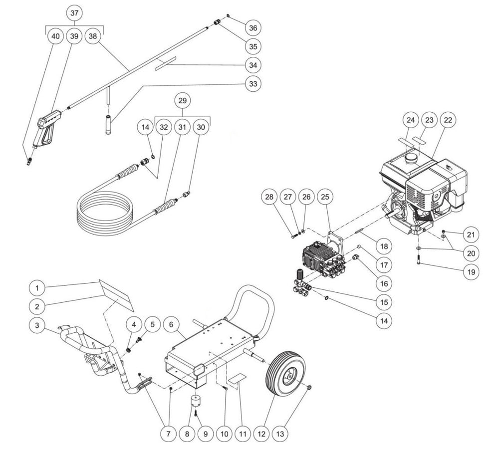 JP-4004-3MHB/3MSB (sn:10817969-99999999) Frame Assembly Parts by MI-T-M