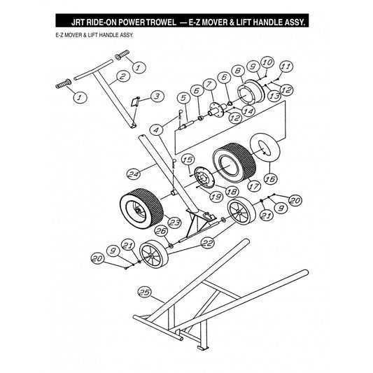JRT Ride-On Power Trowel-E-Z Mover and Lift Handle Assembly