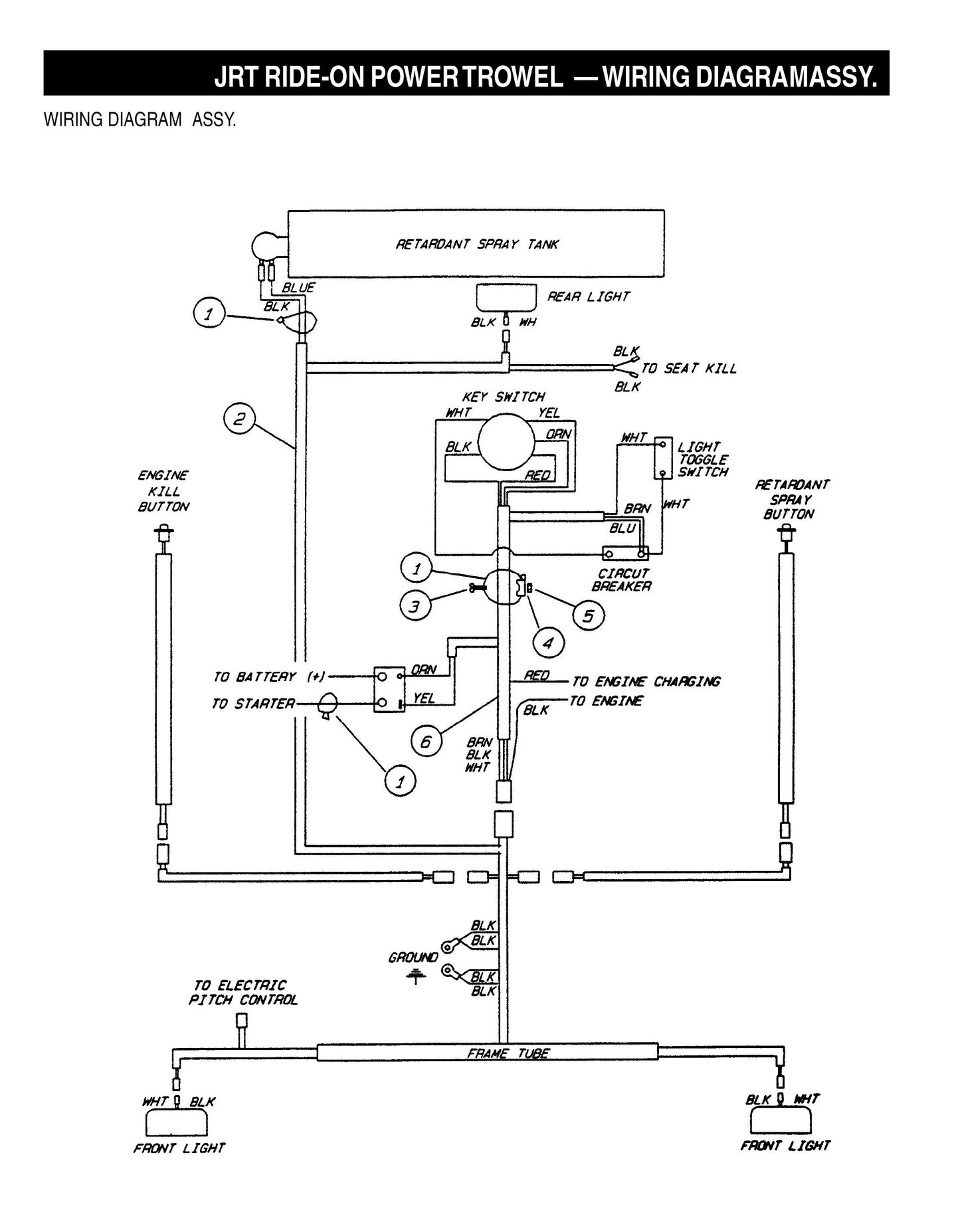 JRT Ride-On Power Trowel-Wiring Diagram Assembly (Fig 2)