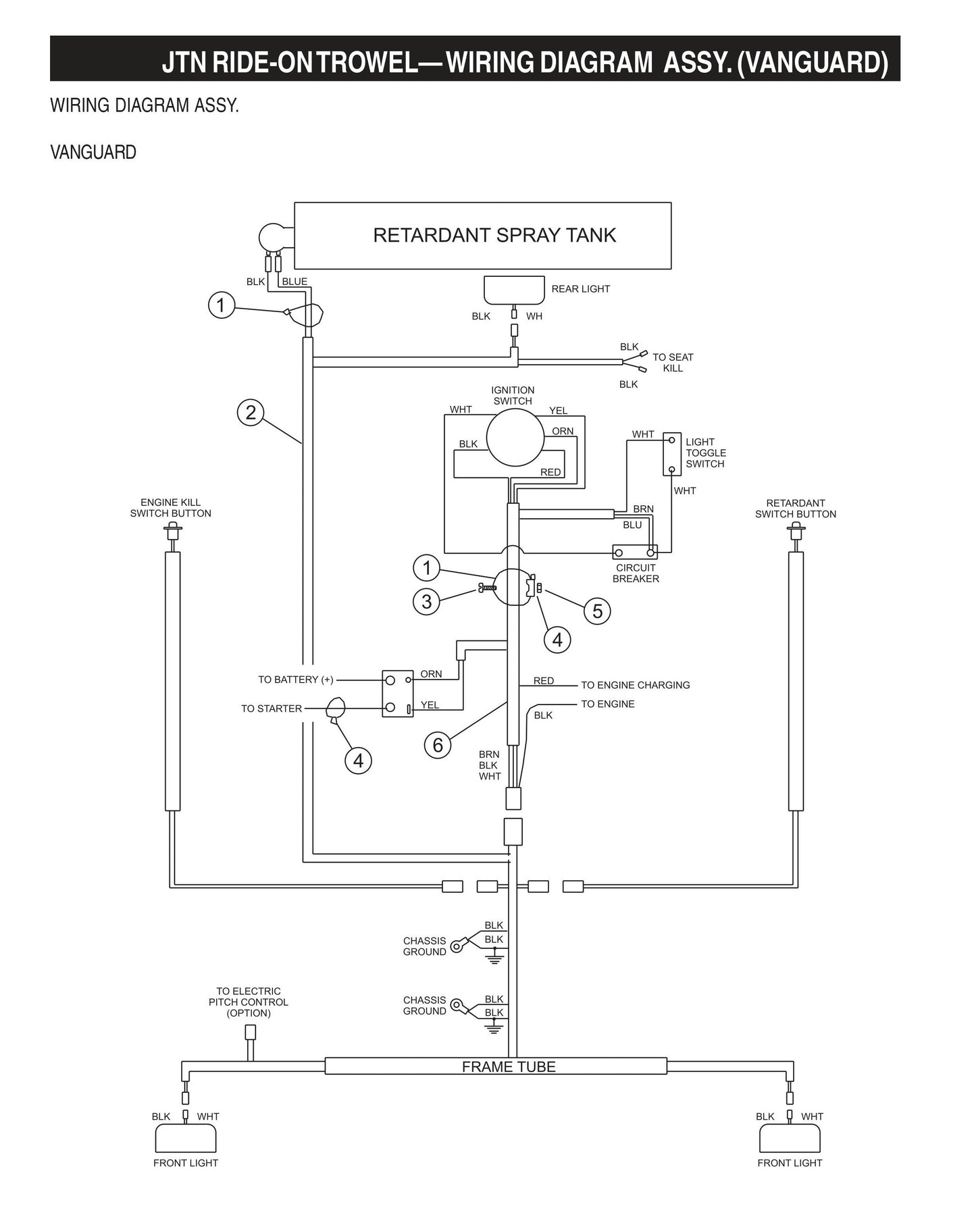 JTN Ride-On Trowel-Wiring Diagram Assembly (Vanguard)