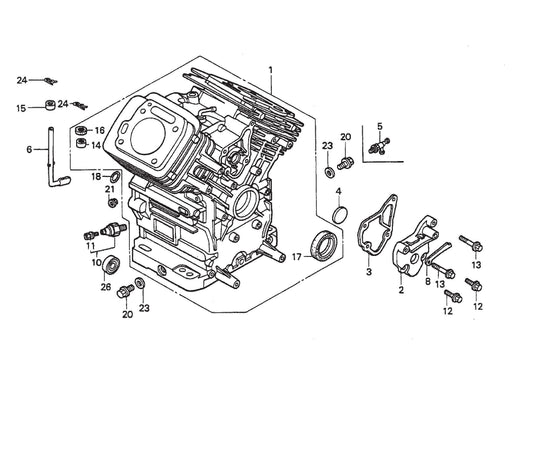 JWN-SERIES HONDA GX670TAF-Cylinder Barrel Assembly Parts