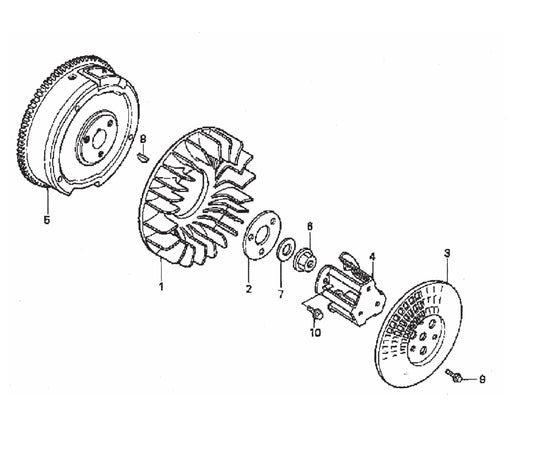 JWN-SERIES HONDA GX670TAF-Flywheel Assembly Parts