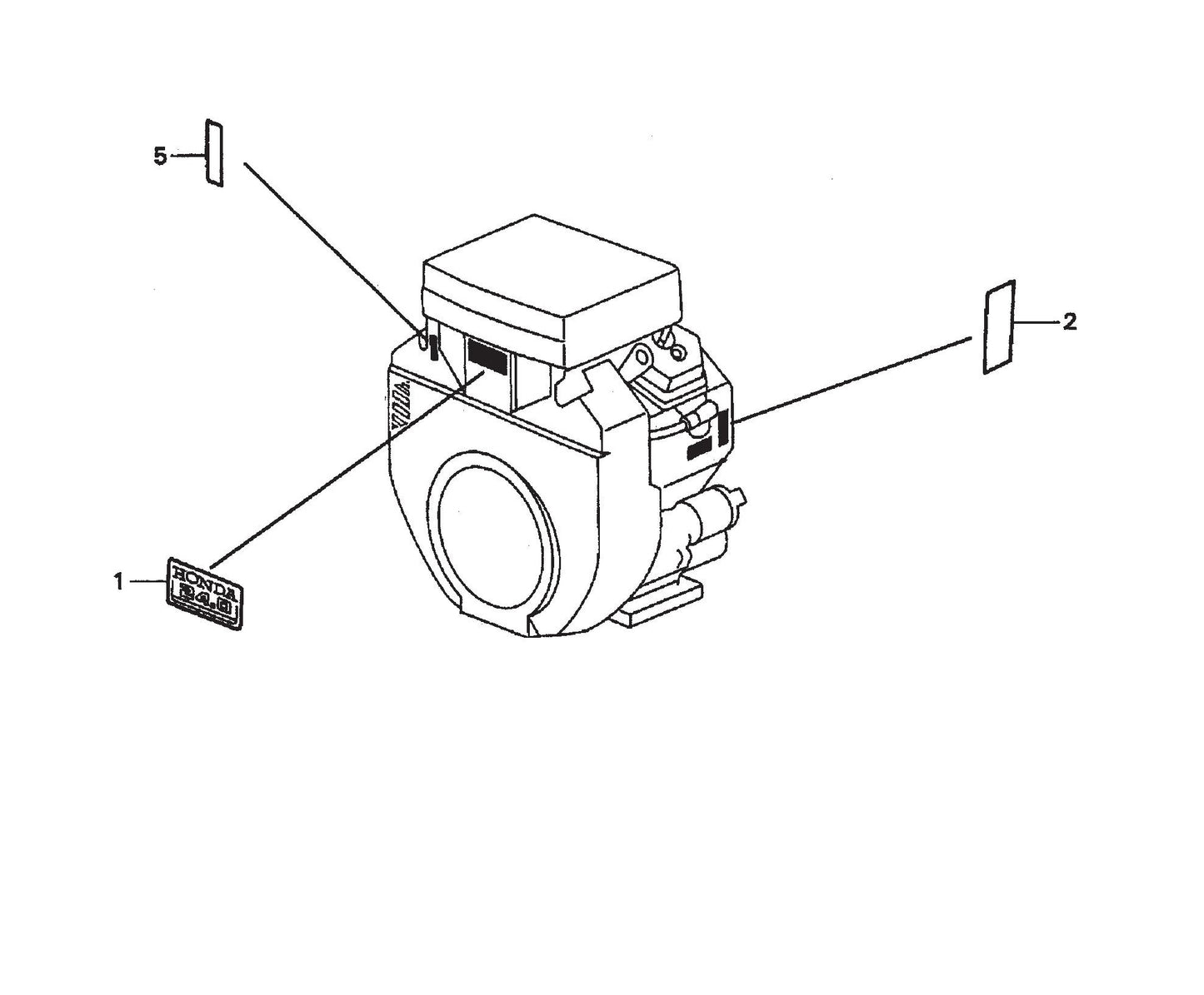 JWN-SERIES HONDA GX670TAF-Labels Assembly Parts