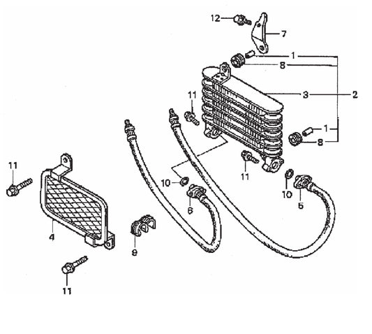 JWN-SERIES HONDA GX670TAF-Oil Cooler Assembly Parts