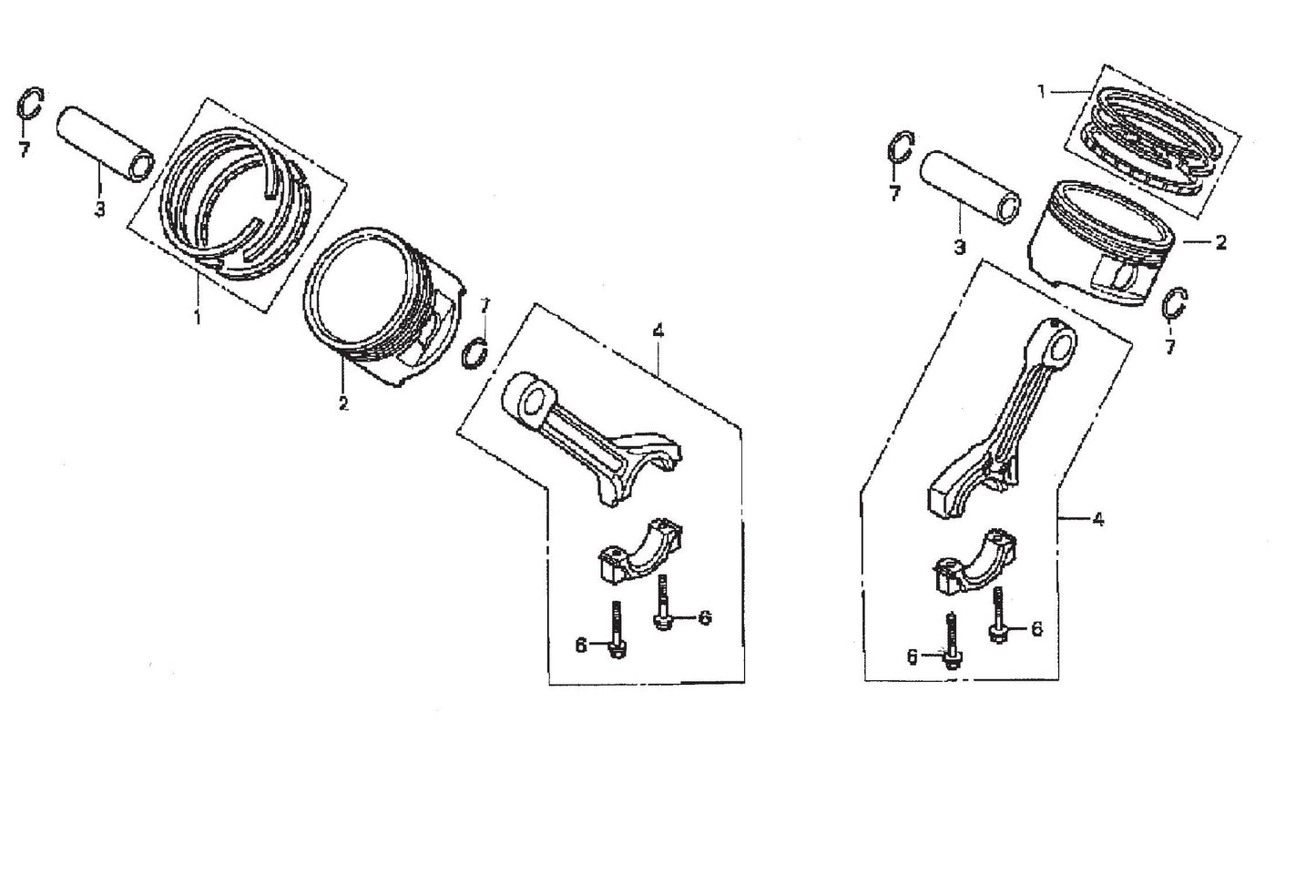 JWN-SERIES HONDA GX670TAF-Piston+Connecting Rod Assembly Parts