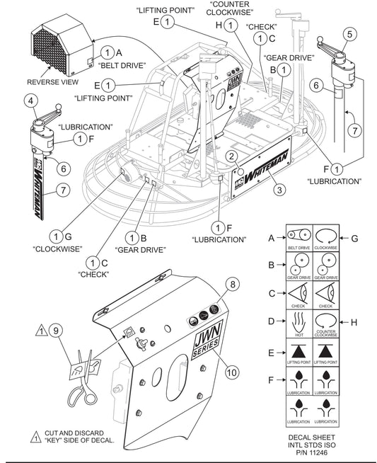 JWN-SERIES S/N VB0206951 AND BELOW Nameplate And Decals Assembly Parts