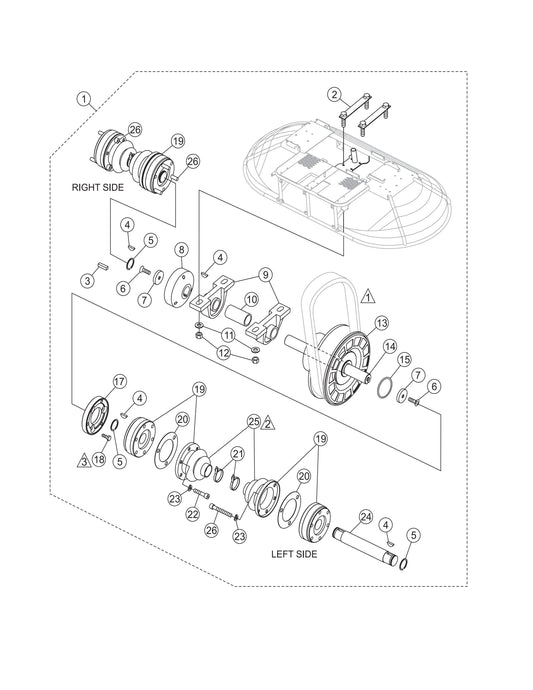 JWN-SERIES S/N VB0206951 AND BELOW Drive Assembly Parts