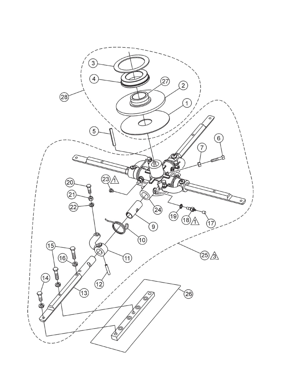 JWN-SERIES S/N VB0206951 AND BELOW-Spider Assembly (Right) Parts