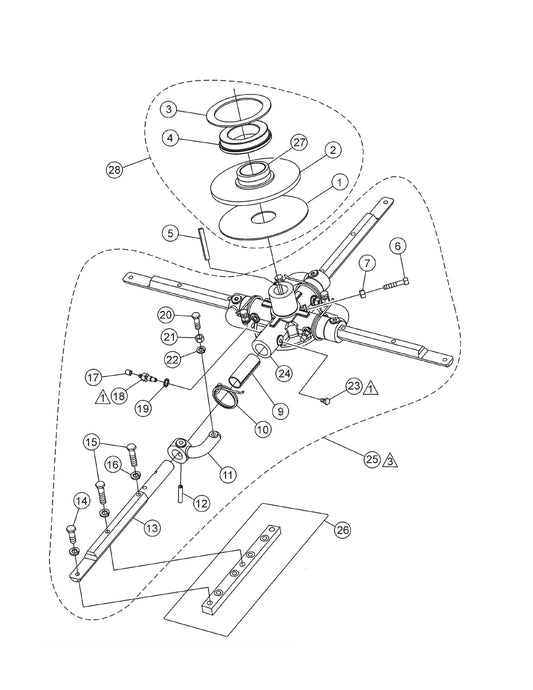 JWN-SERIES S/N VB0206951 AND BELOW-Spider Assembly (Left) Parts