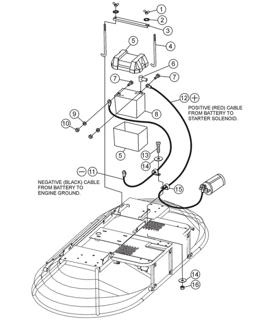 JWN-SERIES S/N VB0206951 AND BELOW-Battery Assembly Parts
