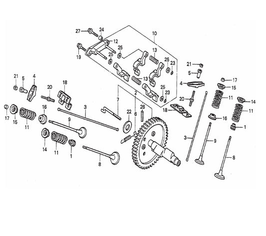 JWN-SERIES HONDA GX670TAF-Camshaft Assembly Parts