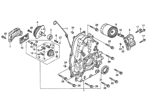JWN-SERIES HONDA GX670TAF-Crankcase Cover Assembly Parts