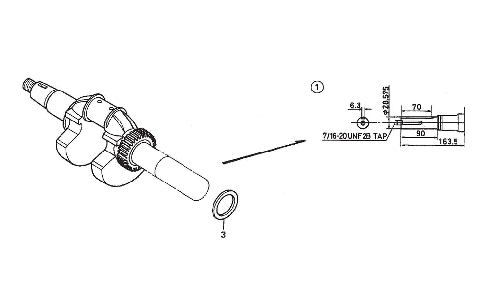 JWN-SERIES HONDA GX670TAF-Crankshaft Assembly Parts