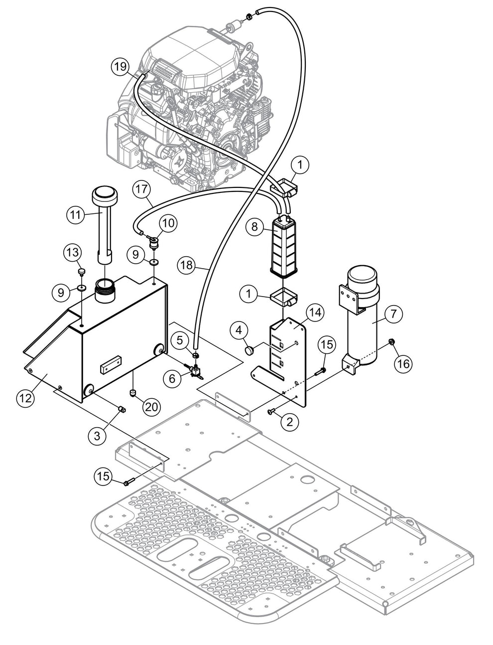 JWN-24HTCSL, JWN-24HSCSL S/N VB0206952 and Above - Fuel Assembly Parts