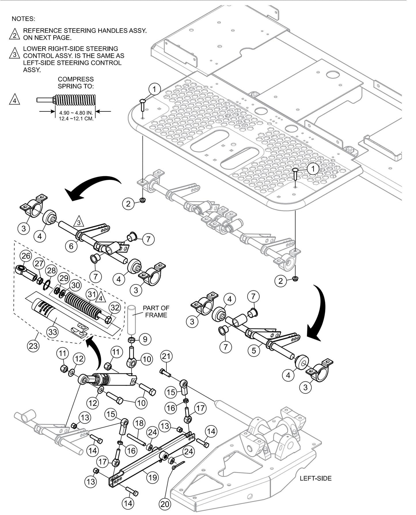 JWN-24HTCSL, JWN-24HSCSL S/N VB0206952 and Above -Steering Control Assembly Parts