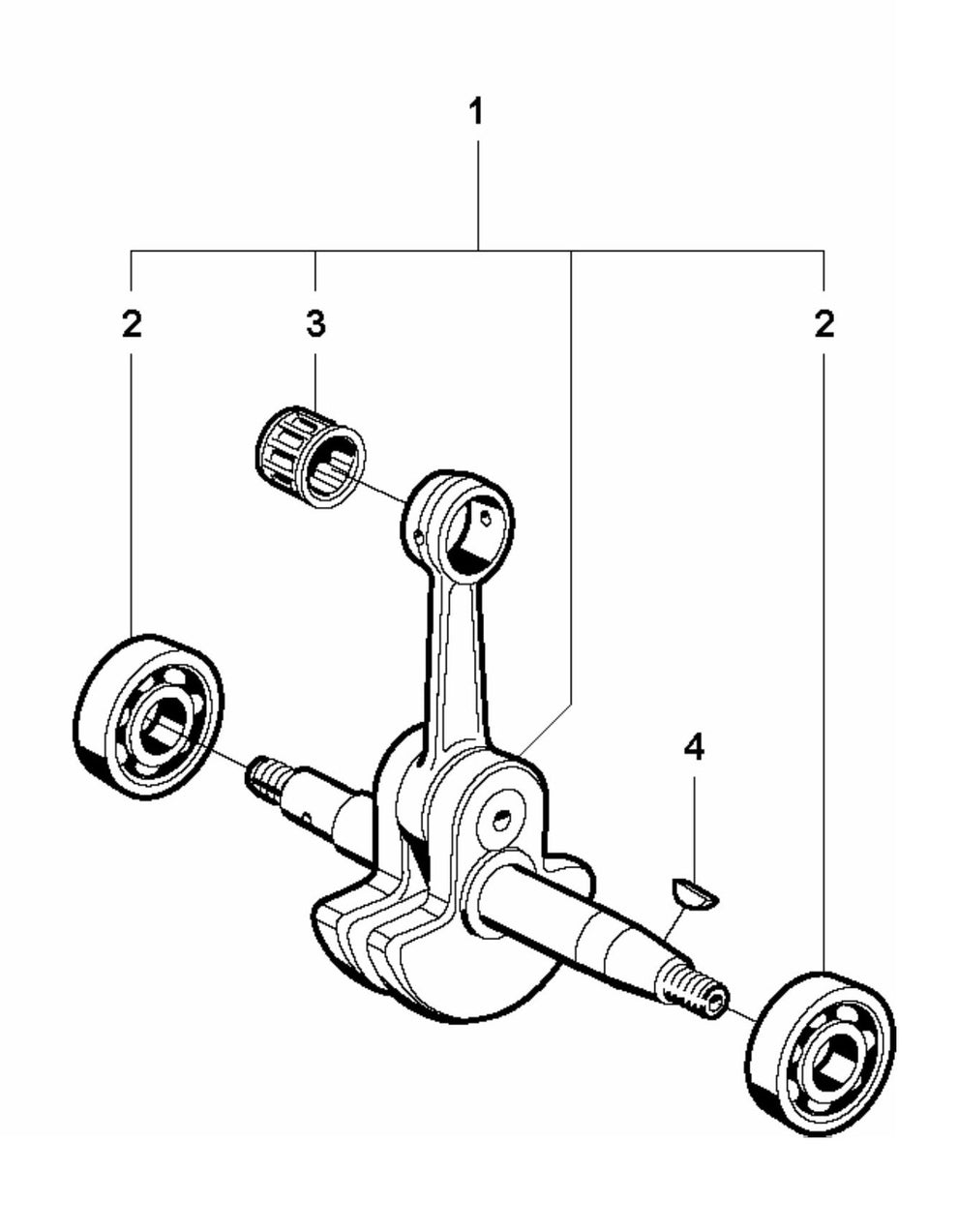 K650 Cut-n-Break Crankshaft Assembly Parts by Husqvarna