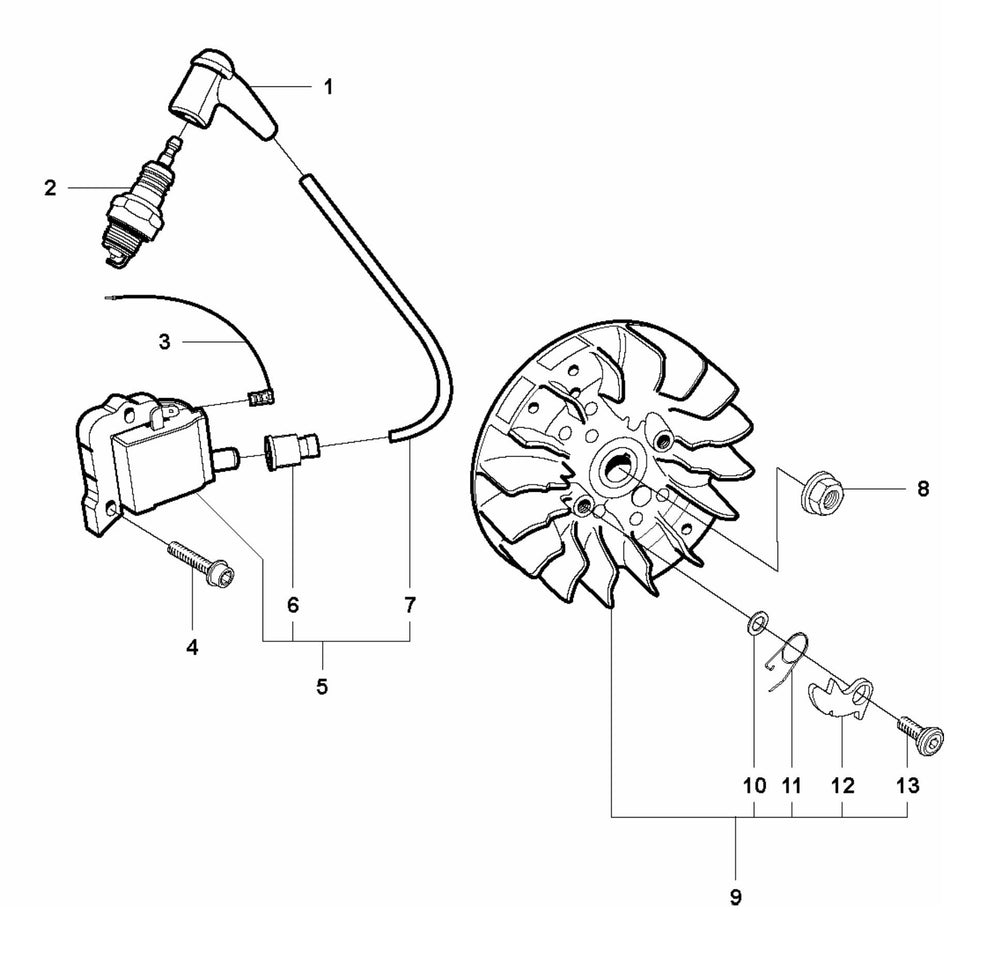 K650 Cut-n-Break Ignition System Assembly Parts by Husqvarna