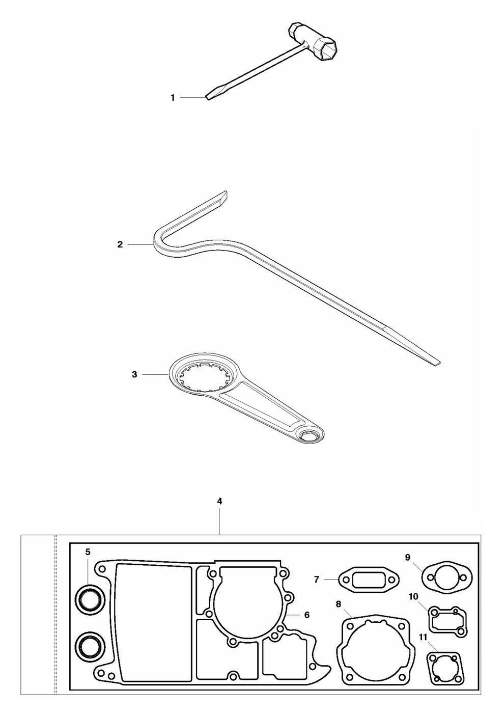 K650 Cut-n-Break Tools Assembly Parts by Husqvarna