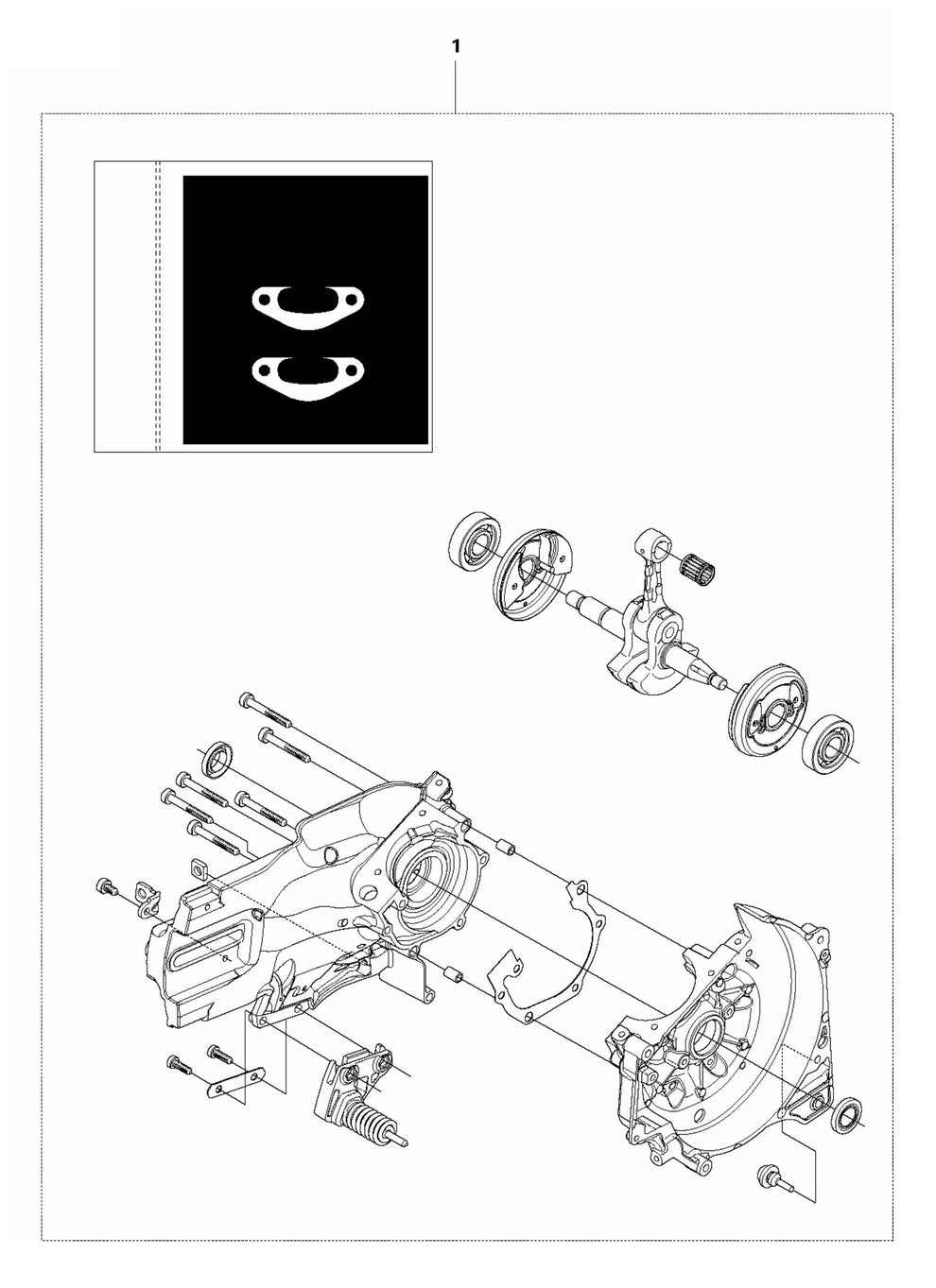 K760 Rescue Short Block Assembly Parts-2 by Husqvarna