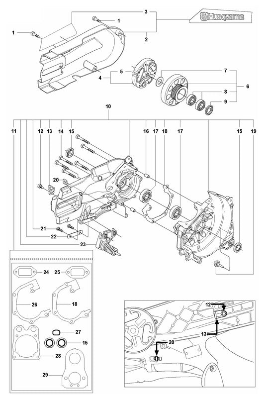 K760 Crankcase Assembly Parts