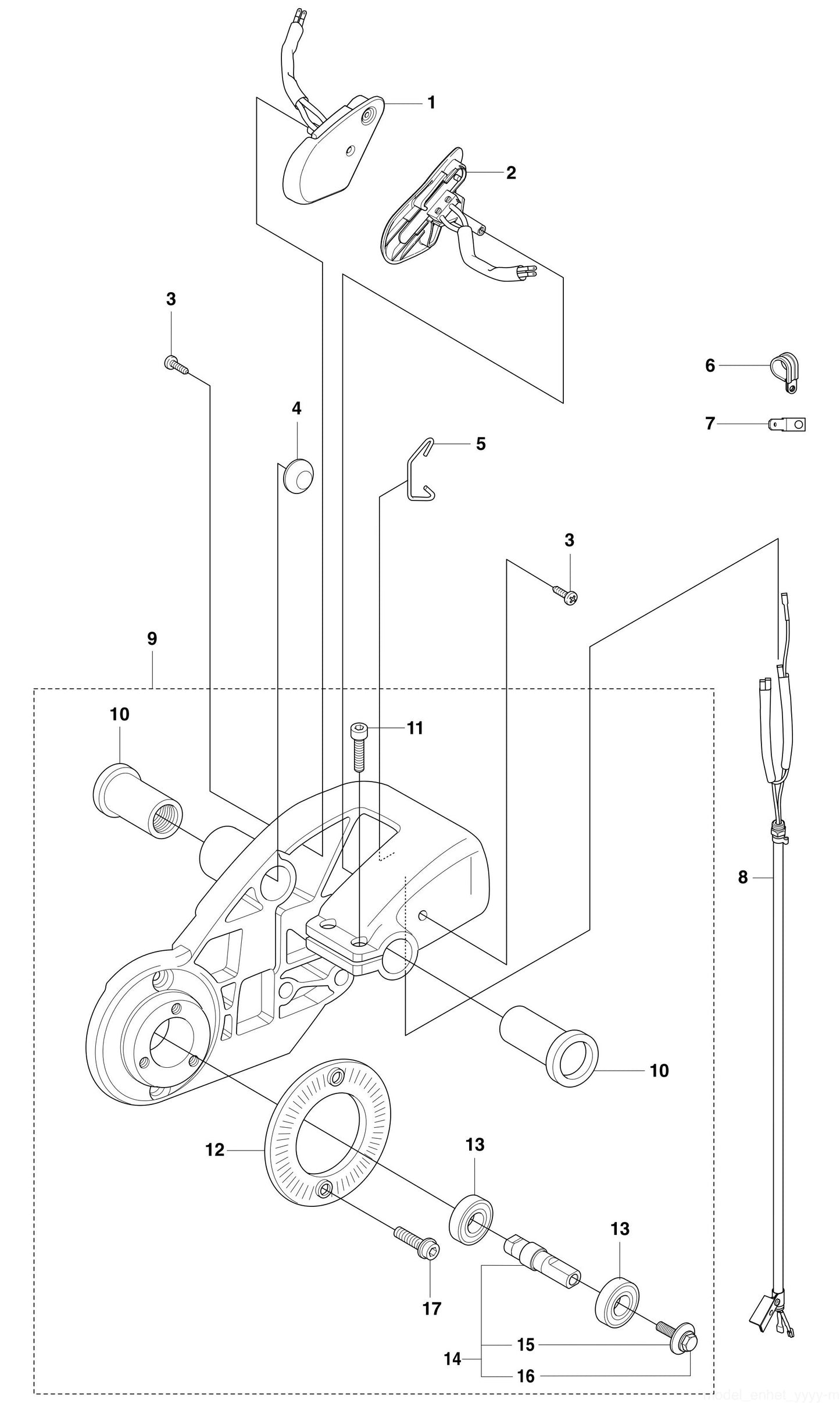 K1250 Housing Assembly Parts by Husqvarna