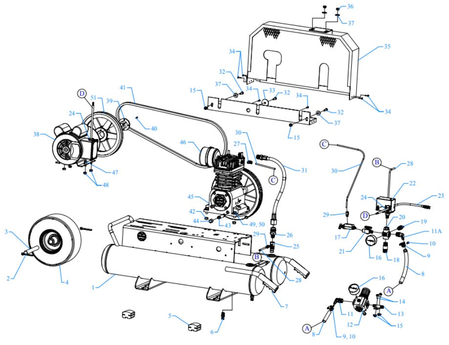K2A-8P-DCS Assembly Parts By Jenny