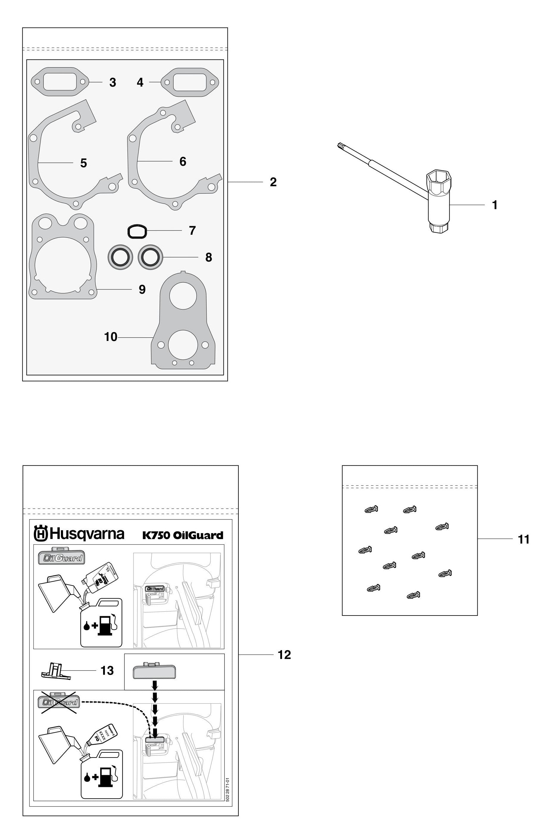 K750 Gasket Kit Assembly Parts