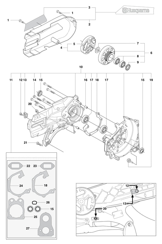 K750 Crankcase Assembly Parts