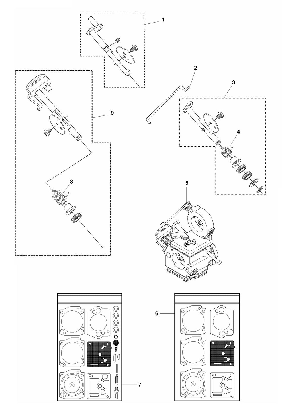 K760 Cut-N-Break Carburetor Assembly Parts by Husqvarna