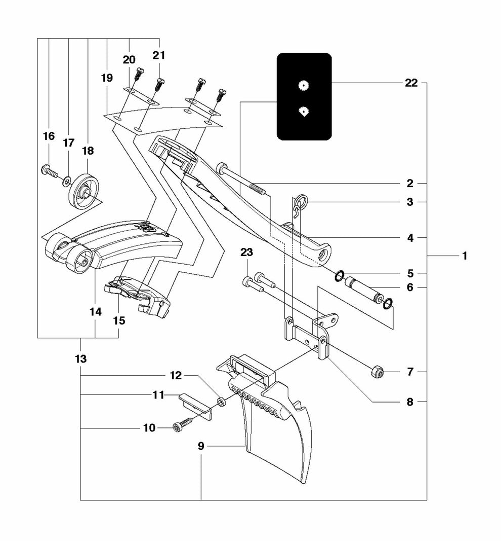 K760 Cut-N-Break Support Legs Assembly Parts by Husqvarna