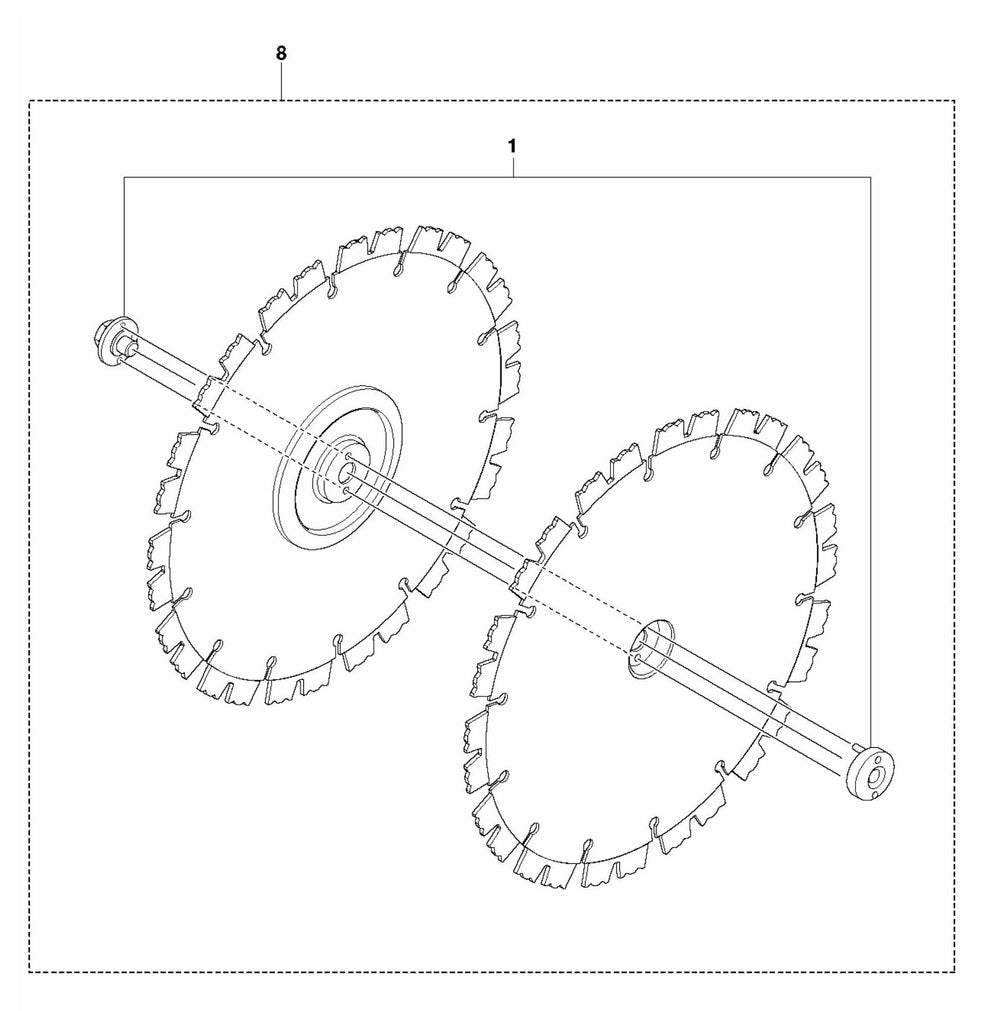 K760 Cut-N-Break Cutting Blade Assembly Parts by Husqvarna