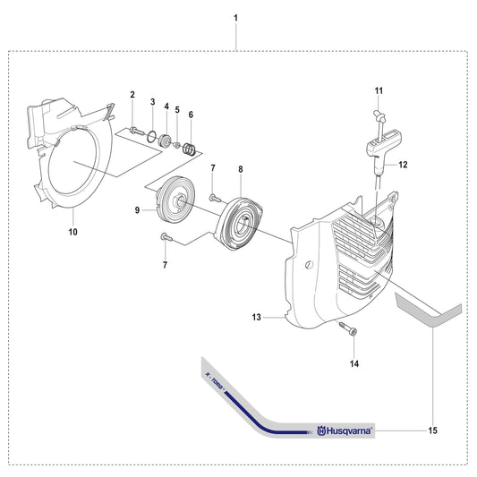K960 Starter Assembly Parts By Husqvarna