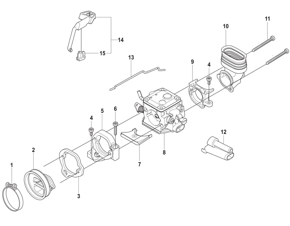 K960 Carburetor Assembly Parts-1 By Husqvarna