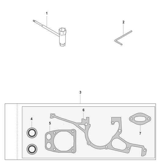 K960 Gasket Kit Assembly Parts By Husqvarna