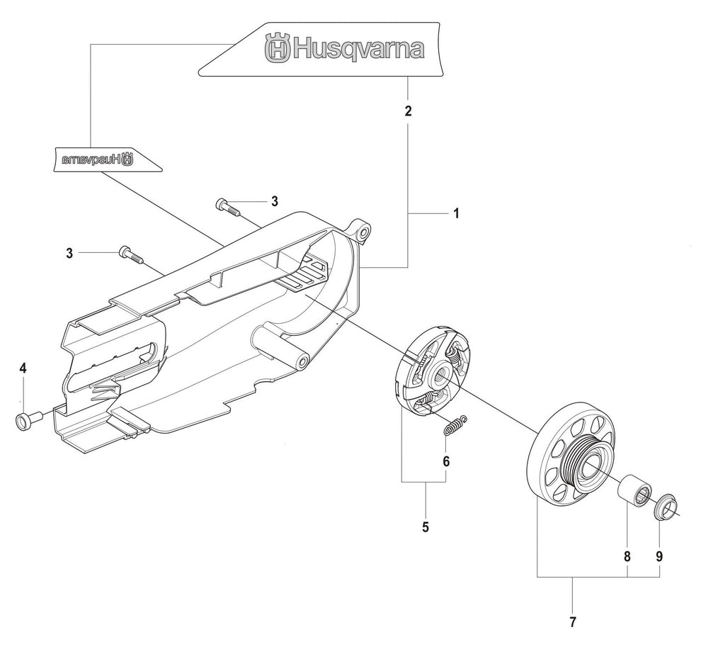 K960 Clutch Assembly Parts By Husqvarna