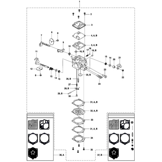 K960 Carburetor Assembly
