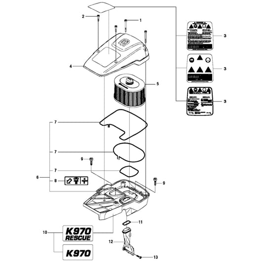 K970 Air Filter Cover