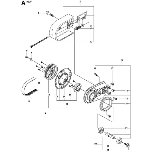 K970 Belt Guard and Pulley