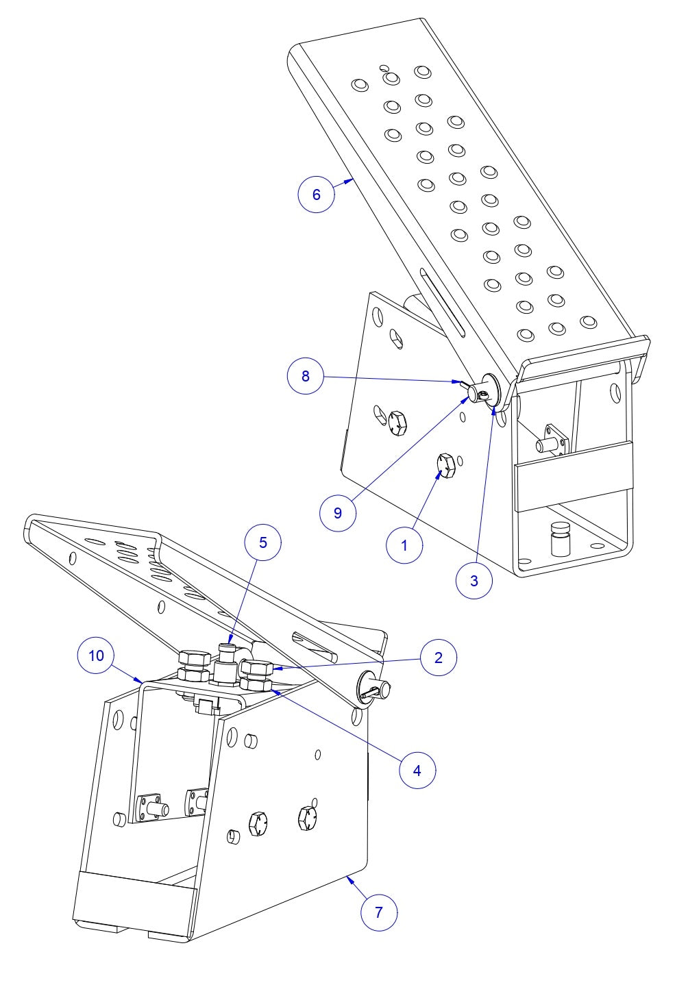 HP205 High Performance Riders Kill Switch Pedal Assembly - 059535 Assembly Parts by Allen Engineering