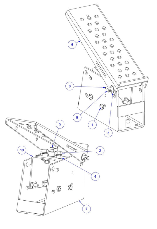 HP205 High Performance Riders Kill Switch Pedal Assembly - 059535 Assembly Parts by Allen Engineering
