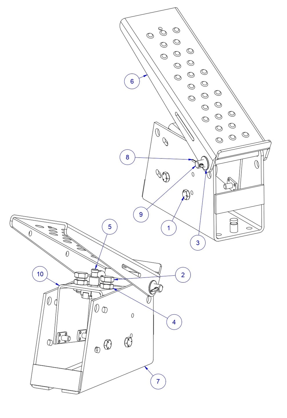 HP205 High Performance Riders Kill Switch Pedal Assembly - 059535 Assembly Parts by Allen Engineering